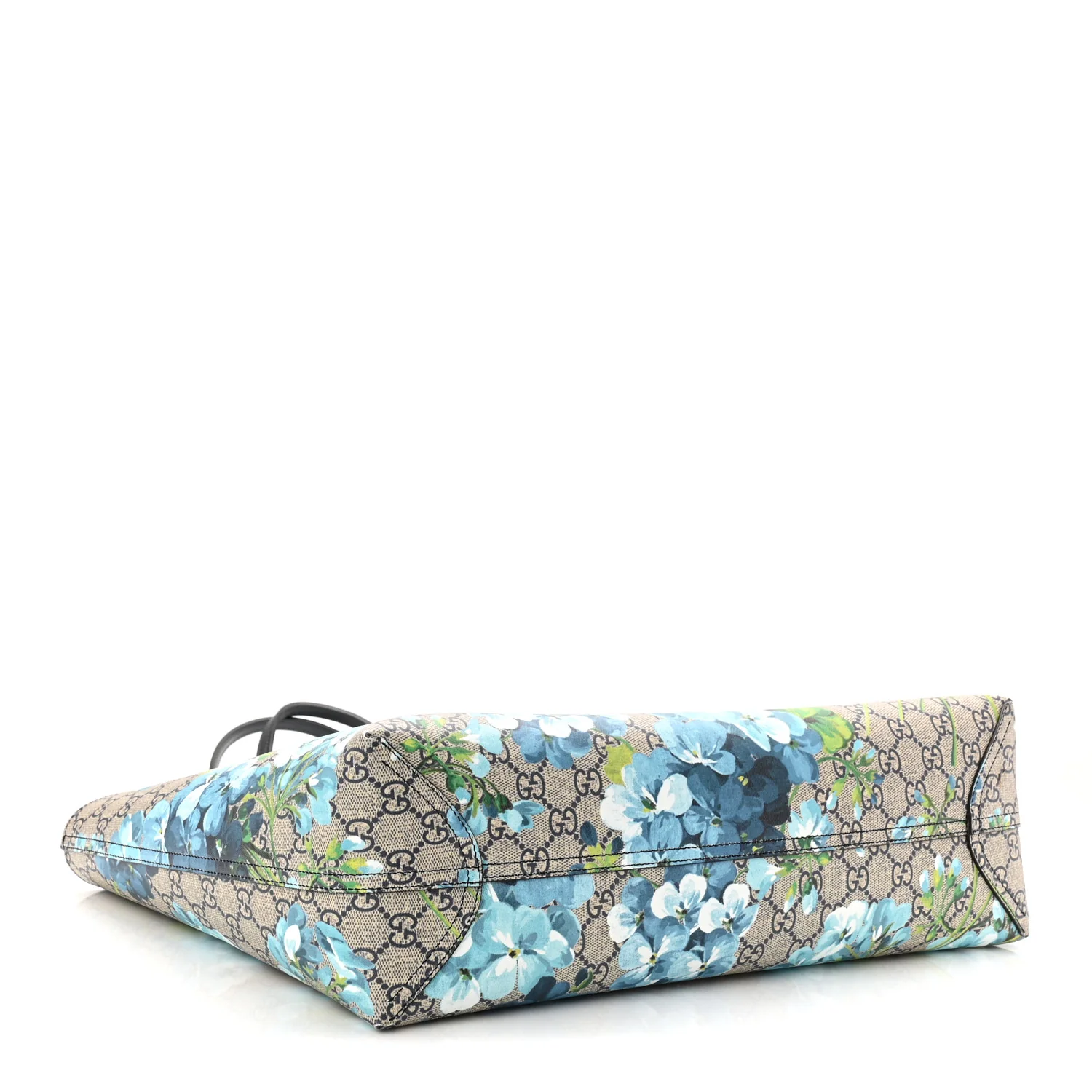 GG Supreme Monogram Blooms Medium Reversible Tote Beige Blue Navy - Image 6
