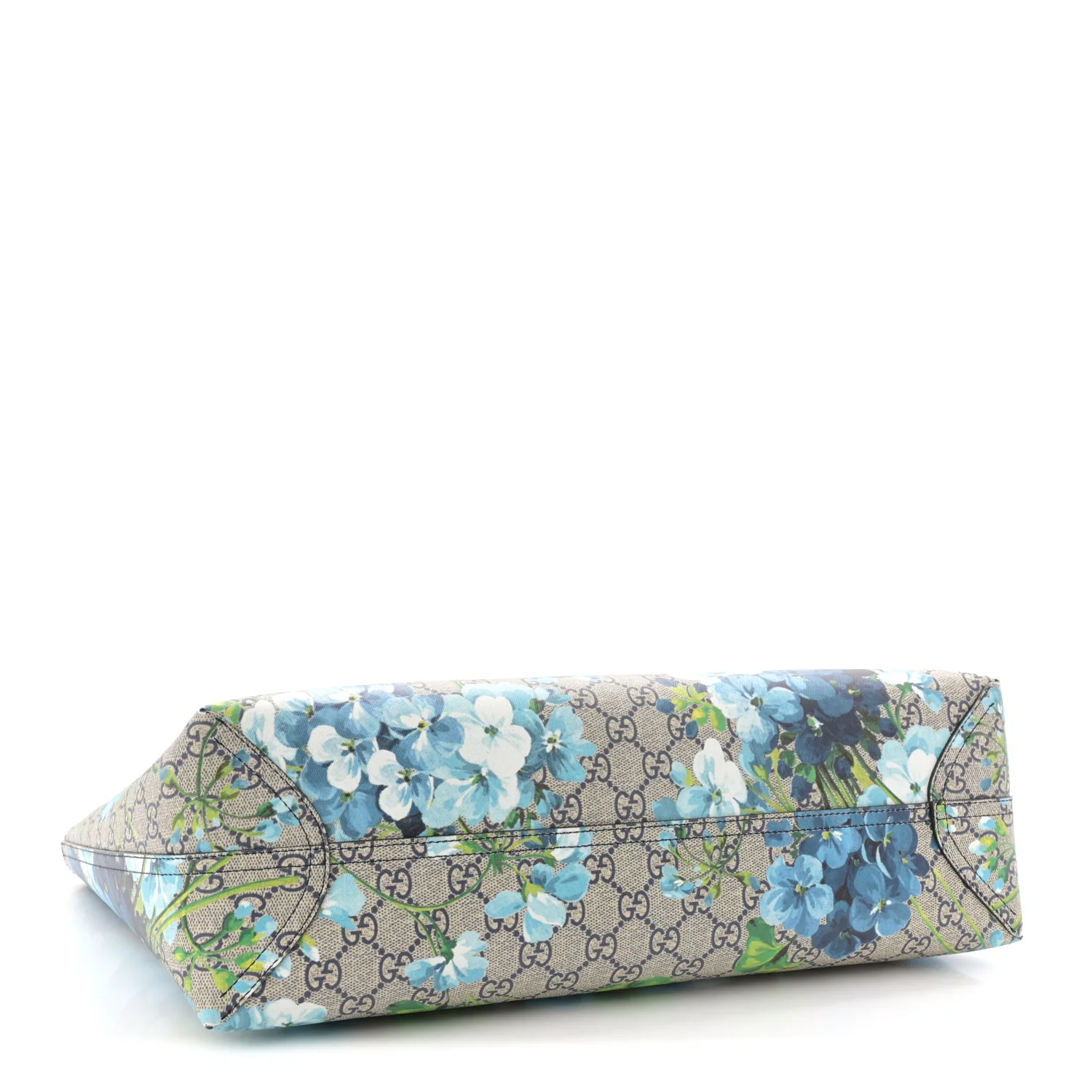 GG Supreme Monogram Blooms Medium Reversible Tote Beige Blue Navy - Image 4