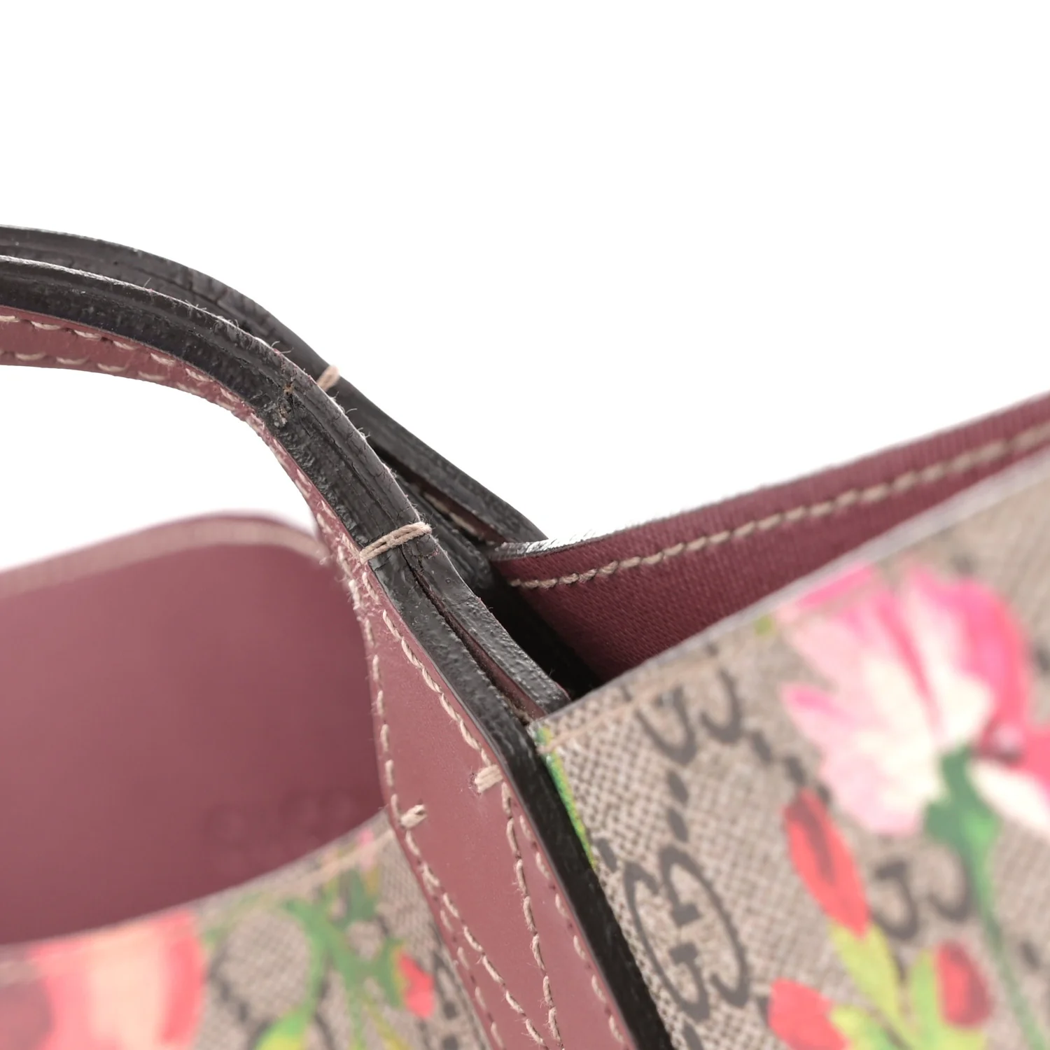 GG Supreme Monogram Blooms Medium Reversible Tote Beige Multicolor Dry Rose - Image 12