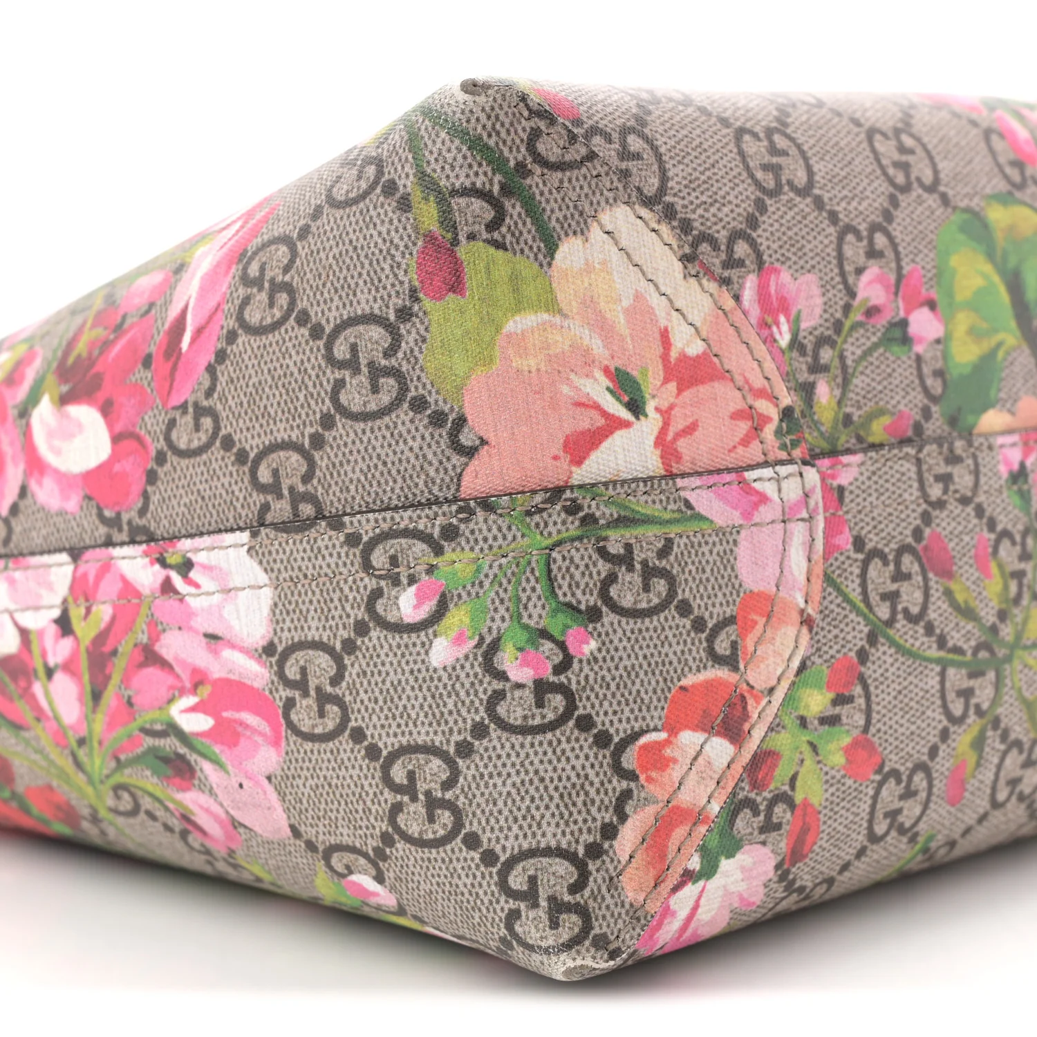 GG Supreme Monogram Blooms Medium Reversible Tote Beige Multicolor Dry Rose - Image 8