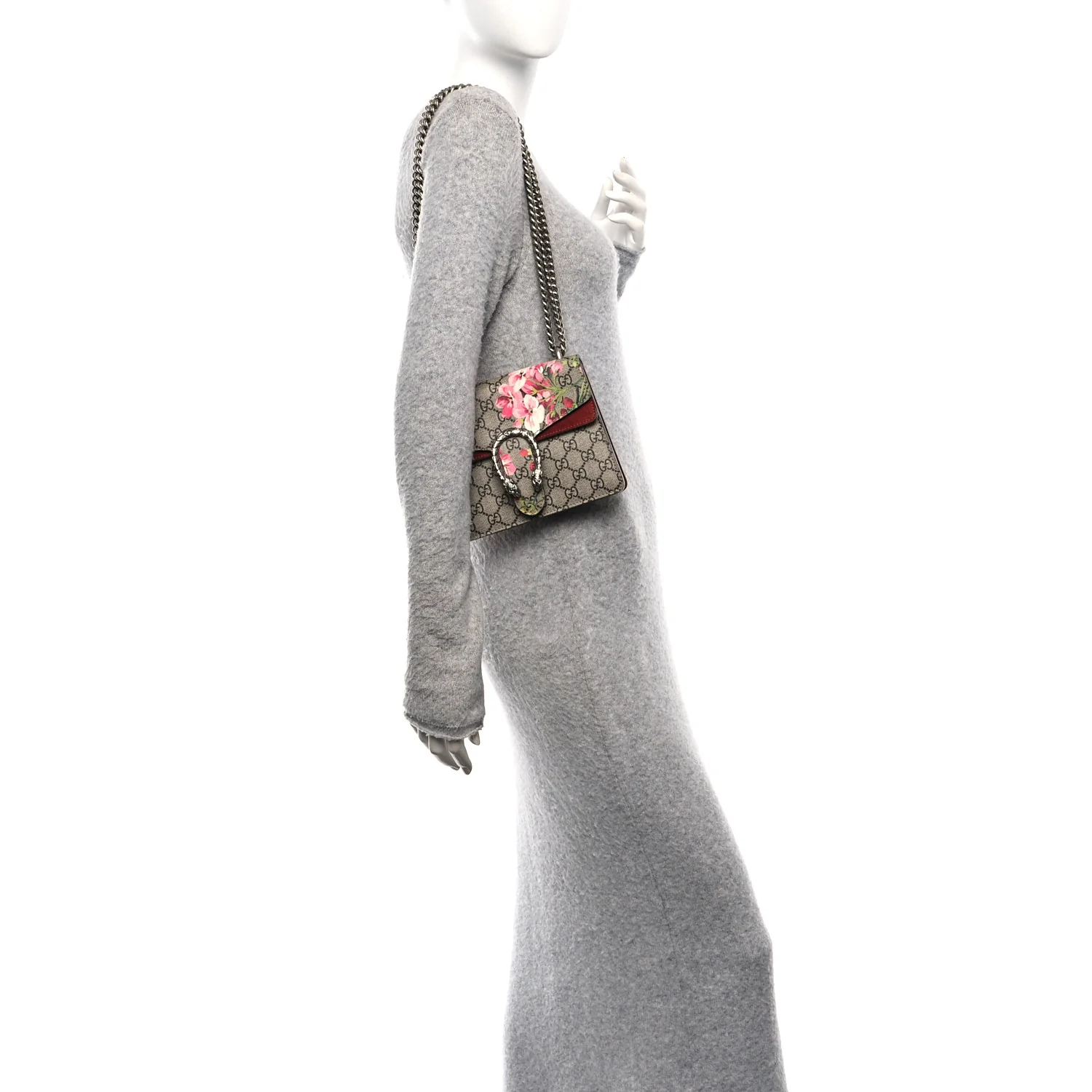 GG Supreme Monogram Blooms Mini Dionysus Shoulder Bag Beige Multicolor Dry Rose - Image 2