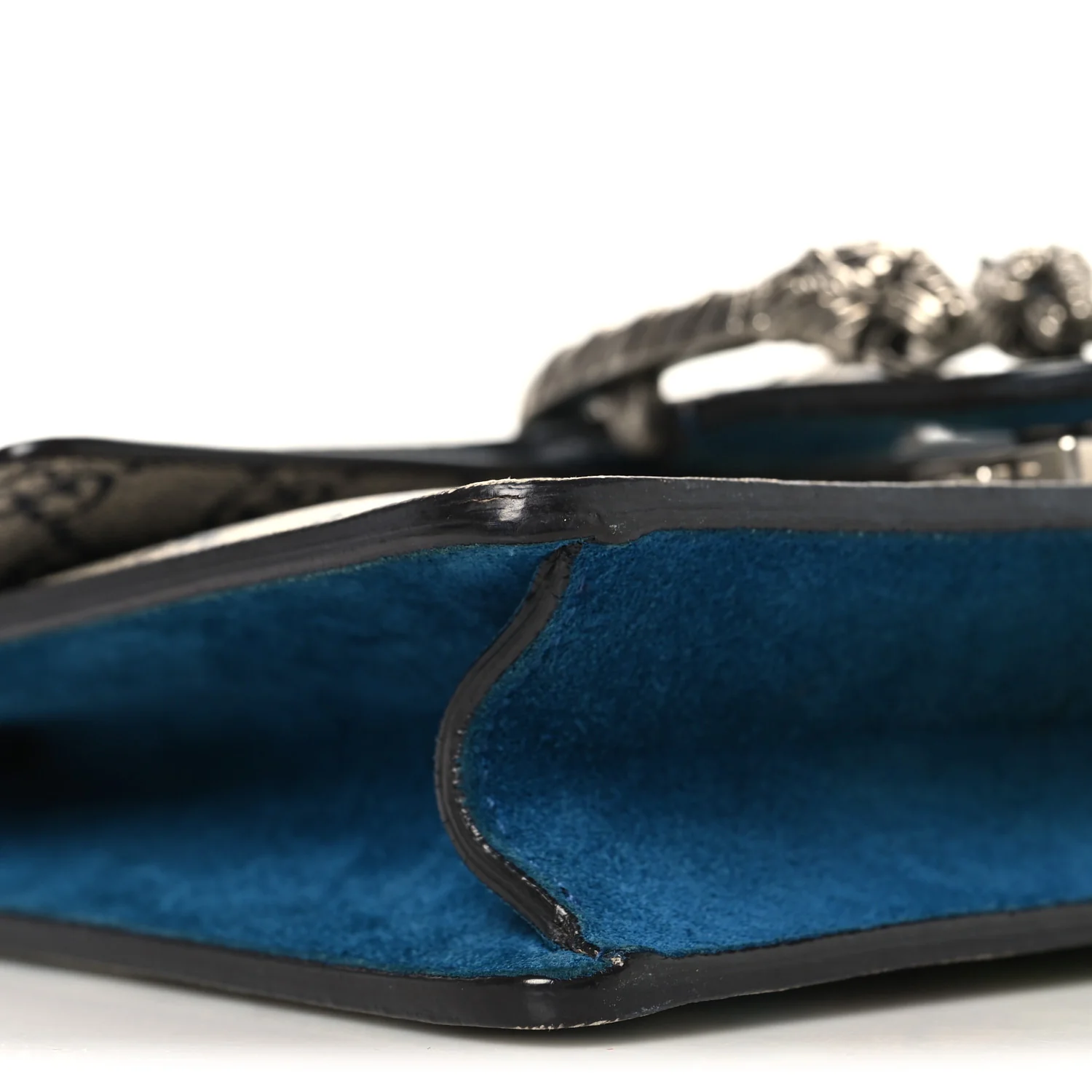 GG Supreme Monogram Blooms Mini Dionysus Shoulder Bag Beige Navy Vintage Blue - Image 9