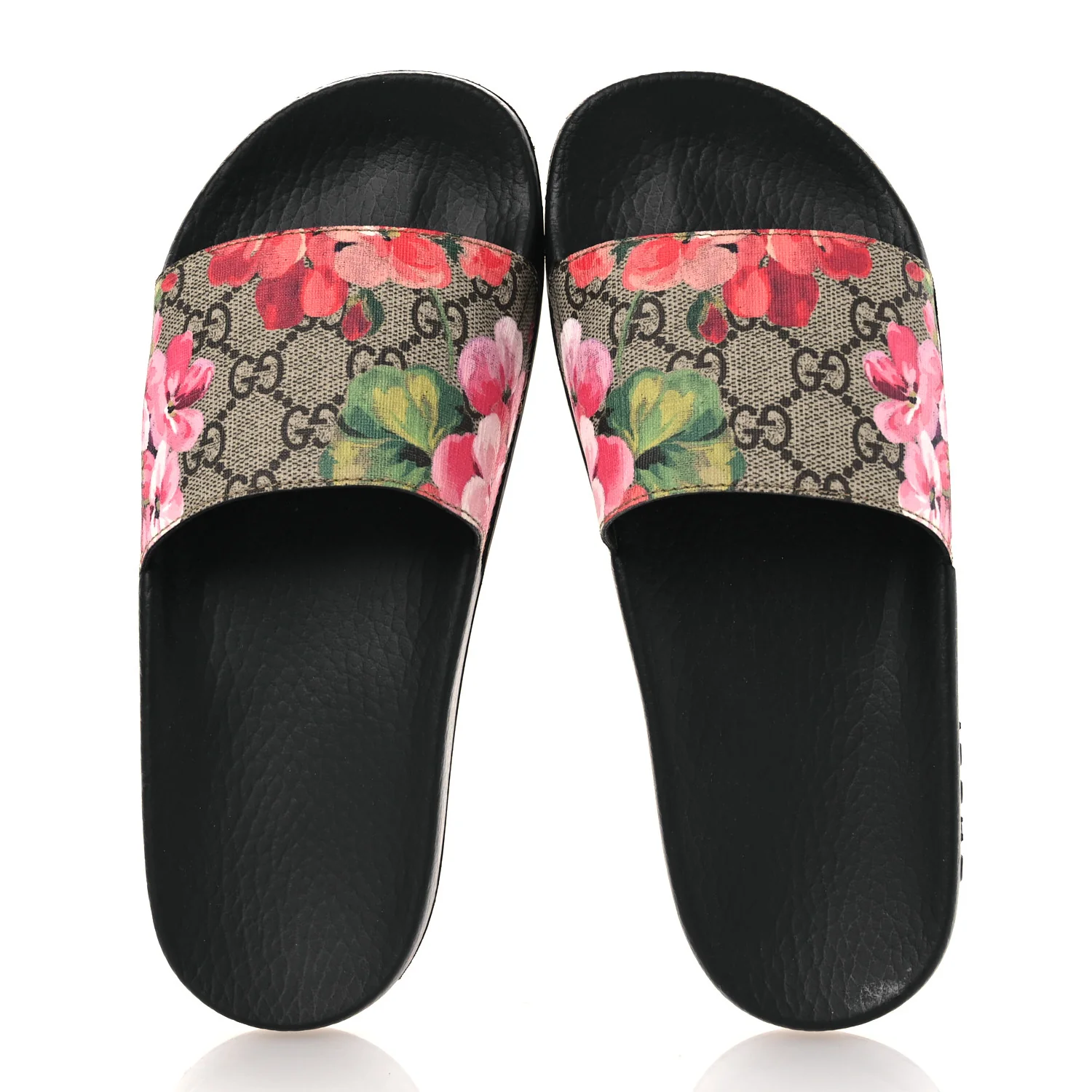 GG Supreme Monogram Blooms Slide Sandals 36 Beige Multicolor - Image 2