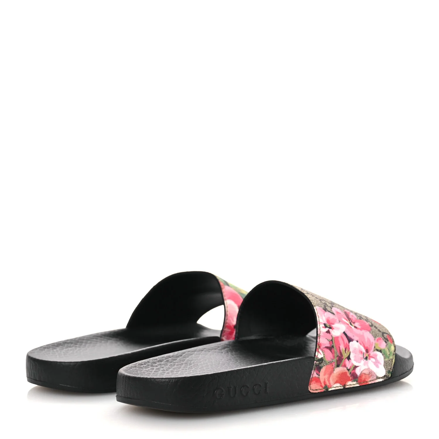 GG Supreme Monogram Blooms Slide Sandals 36 Beige Multicolor - Image 5