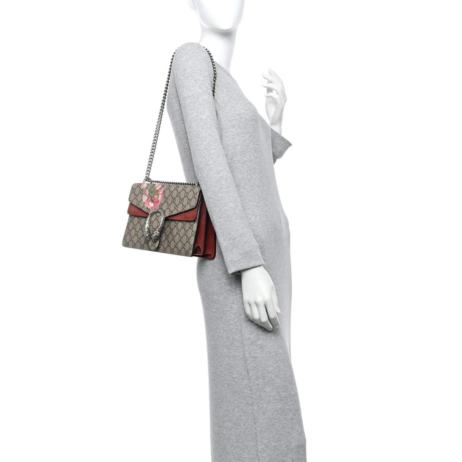 GG Supreme Monogram Blooms Small Dionysus Shoulder Bag Beige Multicolor Dry Rose - Image 2