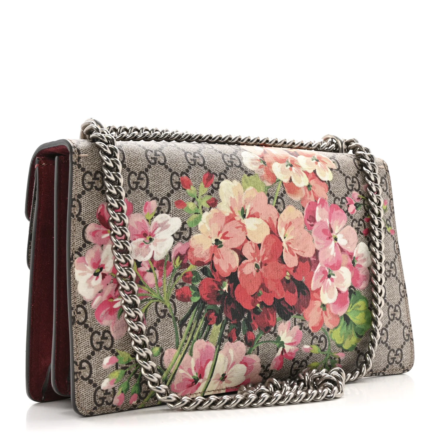 GG Supreme Monogram Blooms Small Dionysus Shoulder Bag Beige Multicolor Dry Rose - Image 3