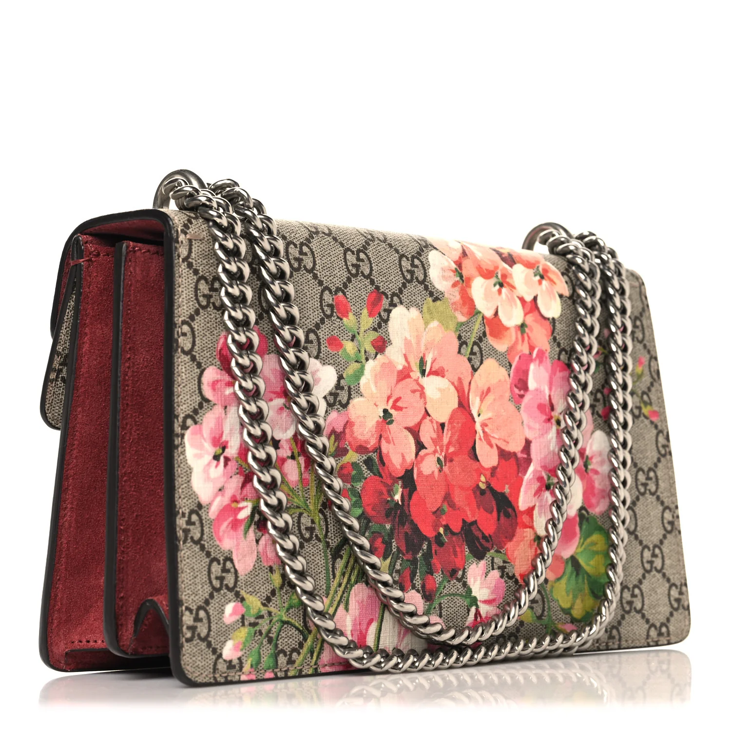 GG Supreme Monogram Blooms Small Dionysus Shoulder Bag Beige Multicolor Dry Rose - Image 3