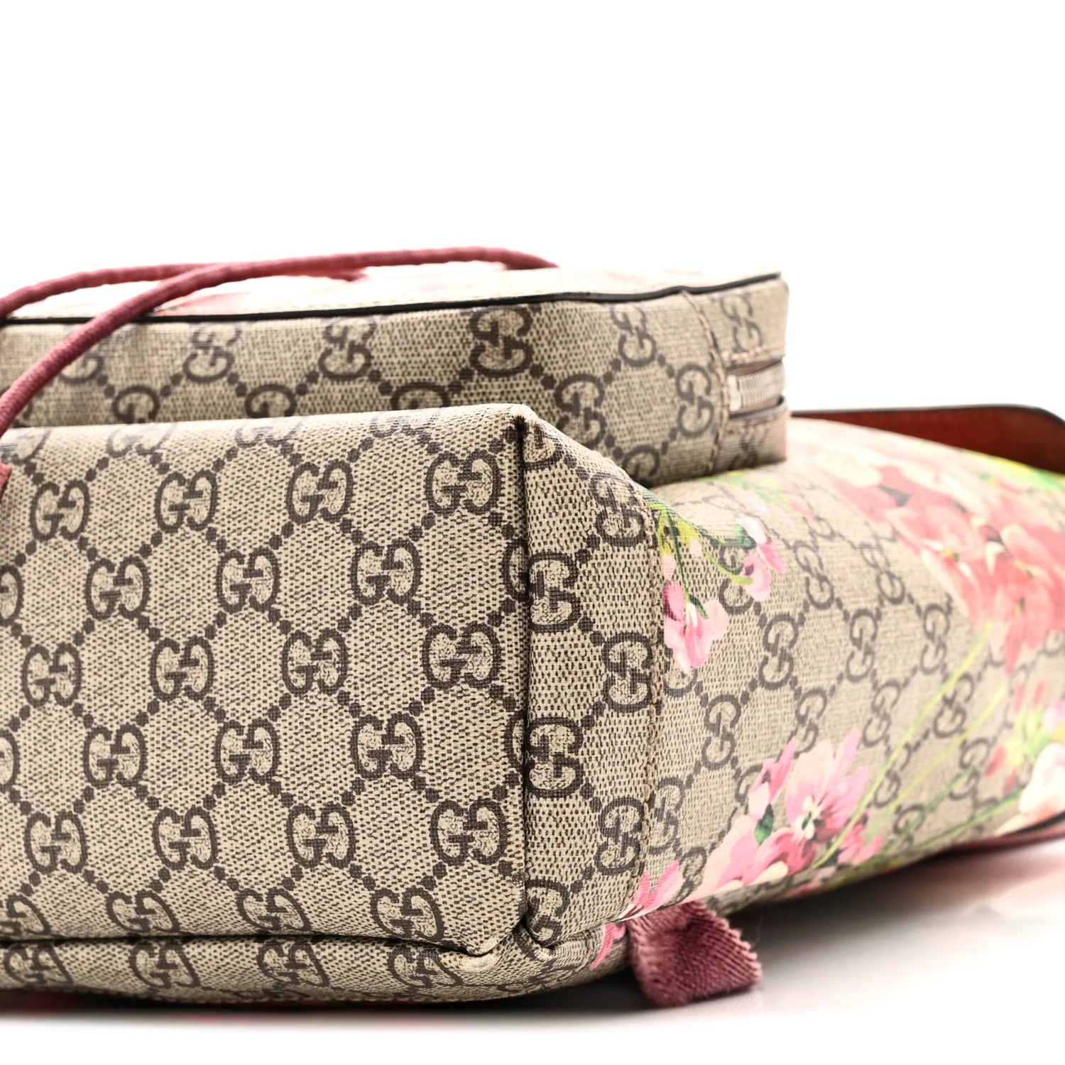 GG Supreme Monogram Blooms Small Single Buckle Backpack Beige Multicolor Dry Rose - Image 10
