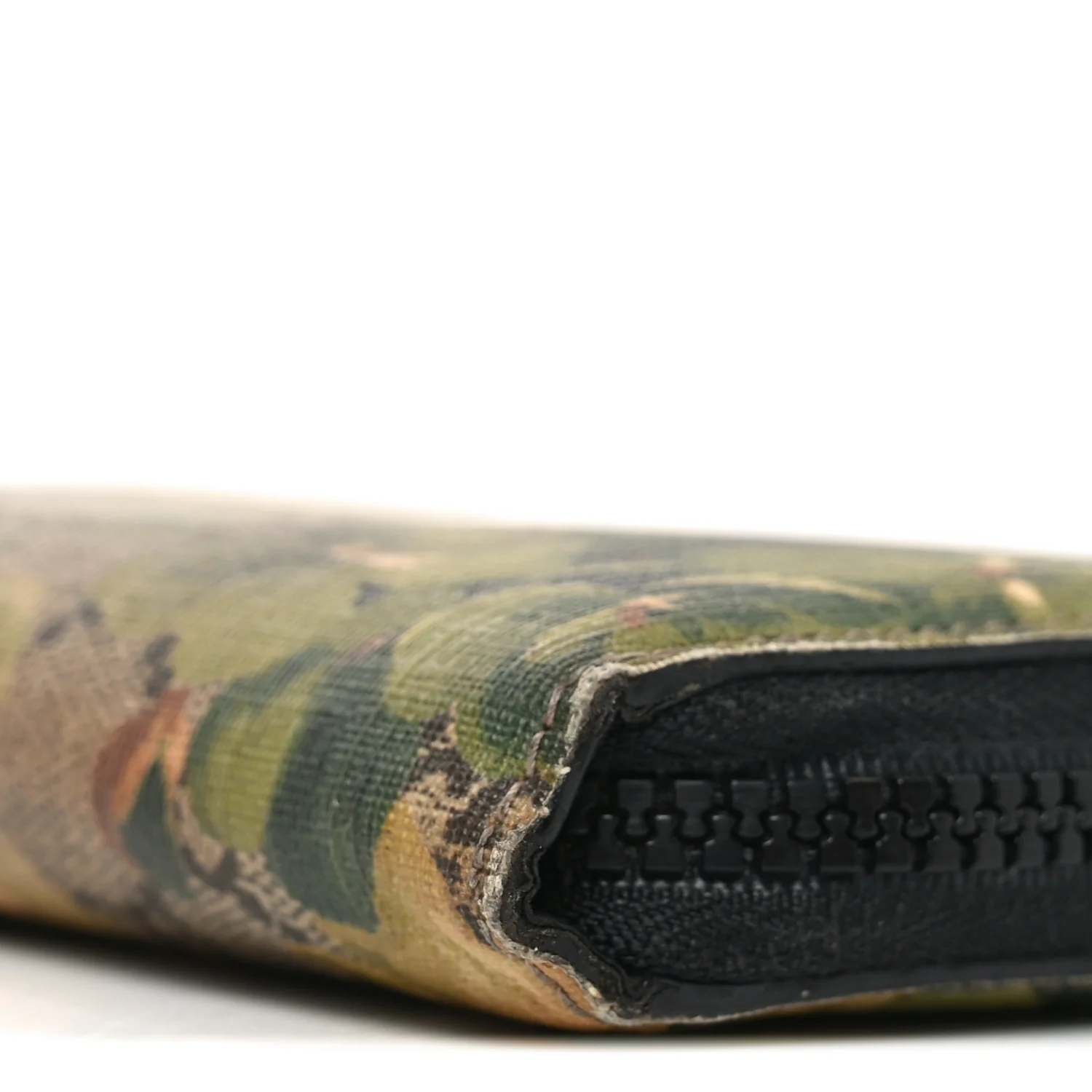 GG Supreme Monogram Blooms Zip Around Wallet Beige New Military Black - Image 9
