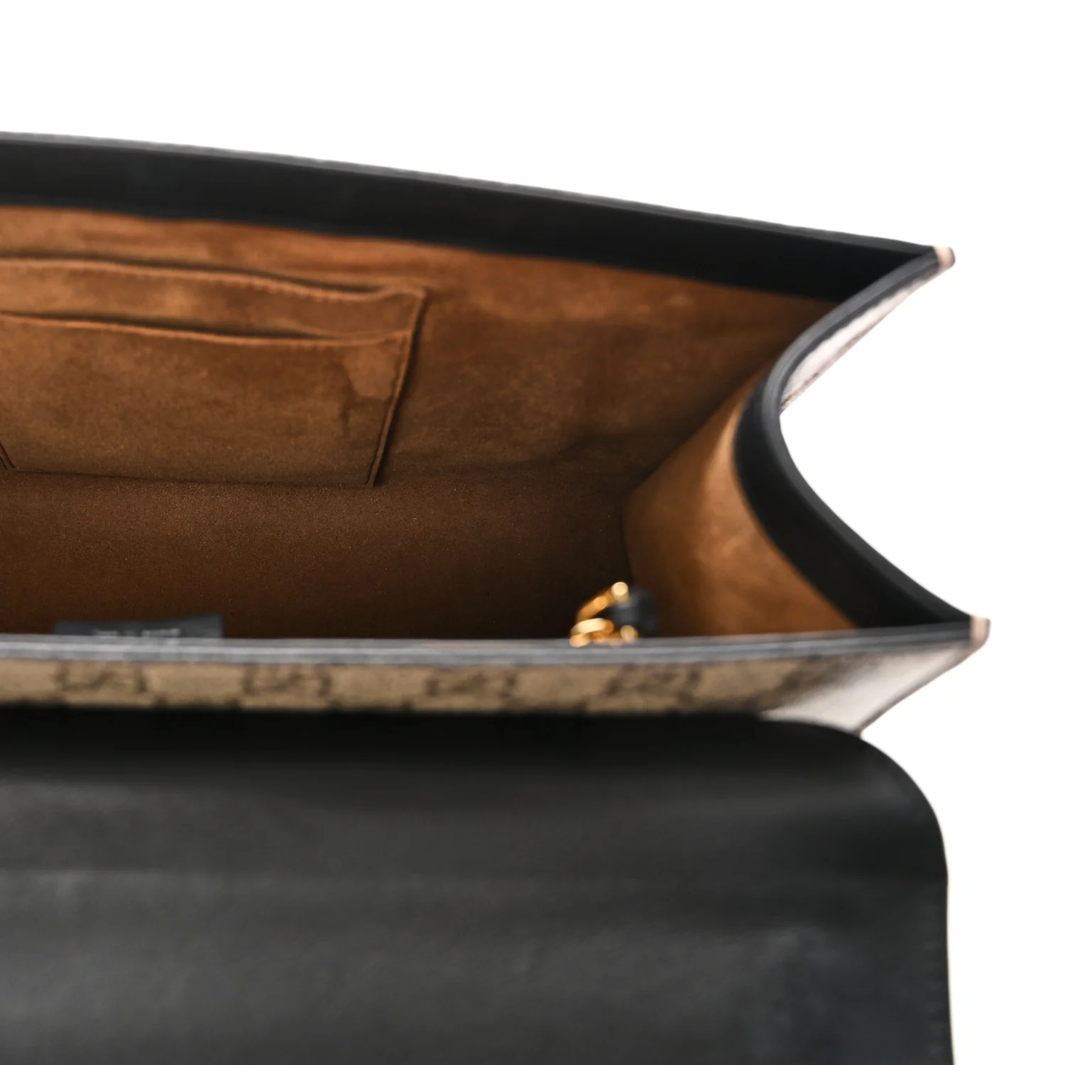GG Supreme Monogram Calfskin Medium Padlock Shoulder Bag Beige Black Cuir - Image 5