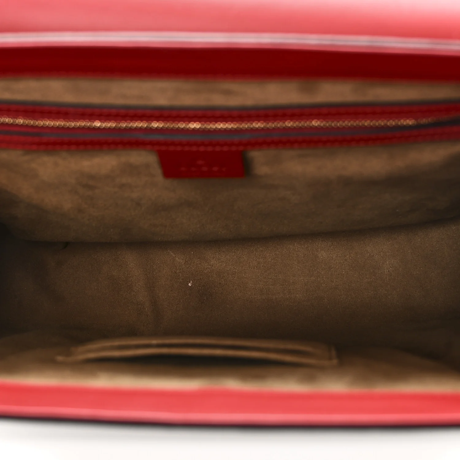 GG Supreme Monogram Calfskin Medium Padlock Top Handle Bag Beige Hibiscus Red New Rosette - Image 5