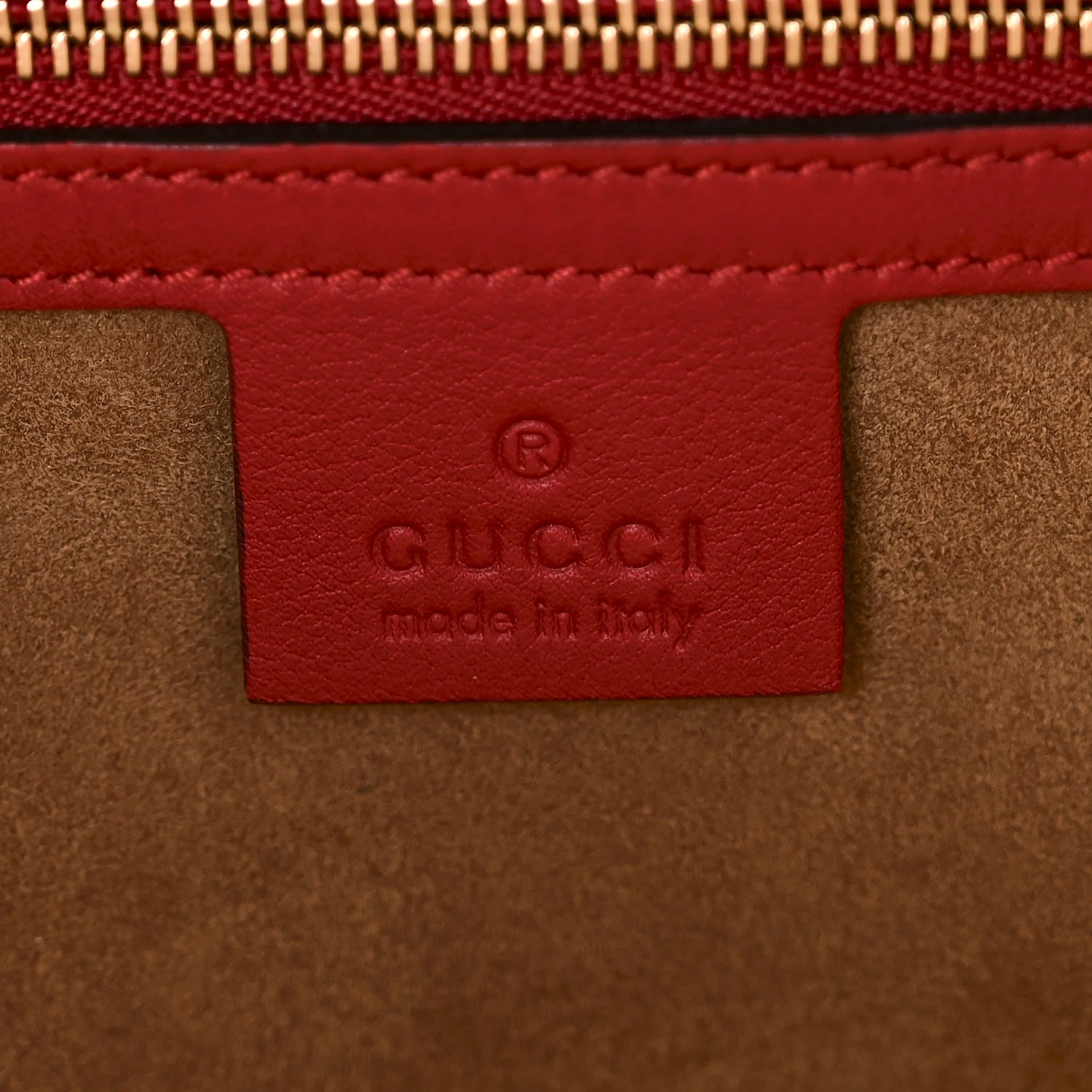 GG Supreme Monogram Calfskin Medium Padlock Top Handle Bag Beige Hibiscus Red New Rosette - Image 6