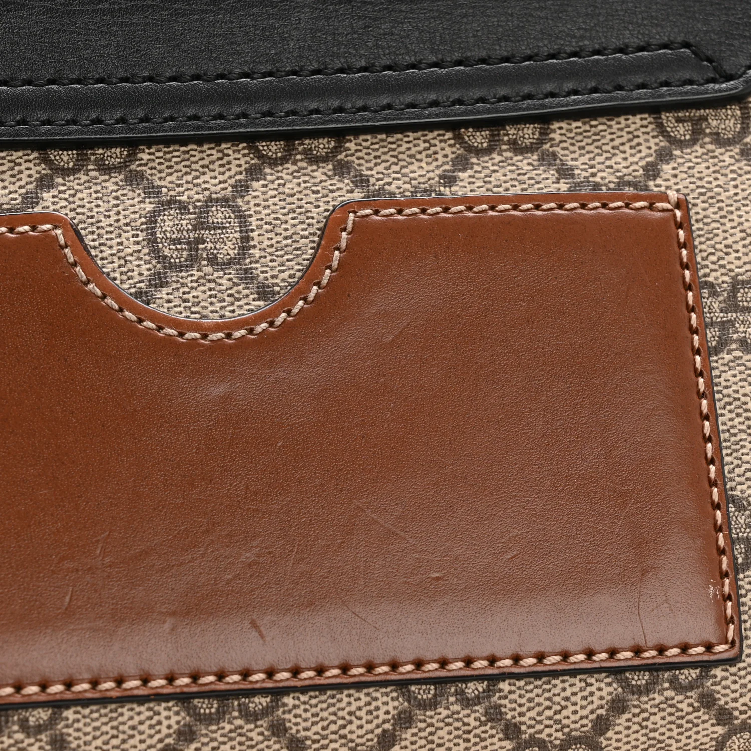GG Supreme Monogram Calfskin Small Padlock Shoulder Bag Beige Black Cuir - Image 13