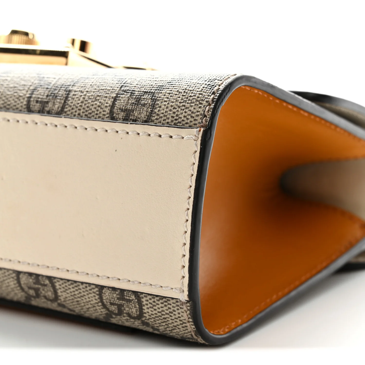 GG Supreme Monogram Calfskin Small Padlock Shoulder Bag Beige Mystic White Sun Oil - Image 10