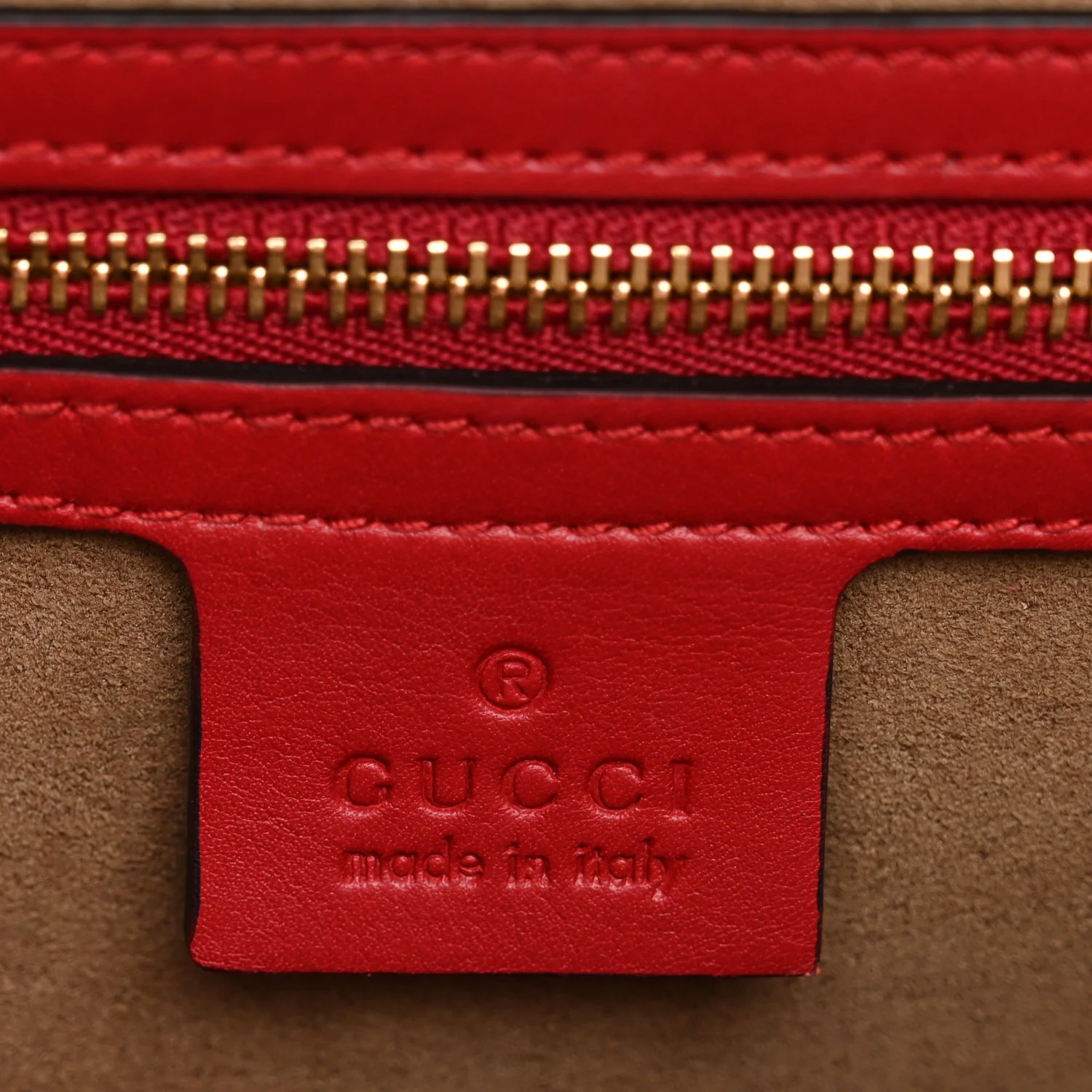 GG Supreme Monogram Calfskin Small Padlock Top Handle Bag Beige Hibiscus Red New Rosette - Image 15