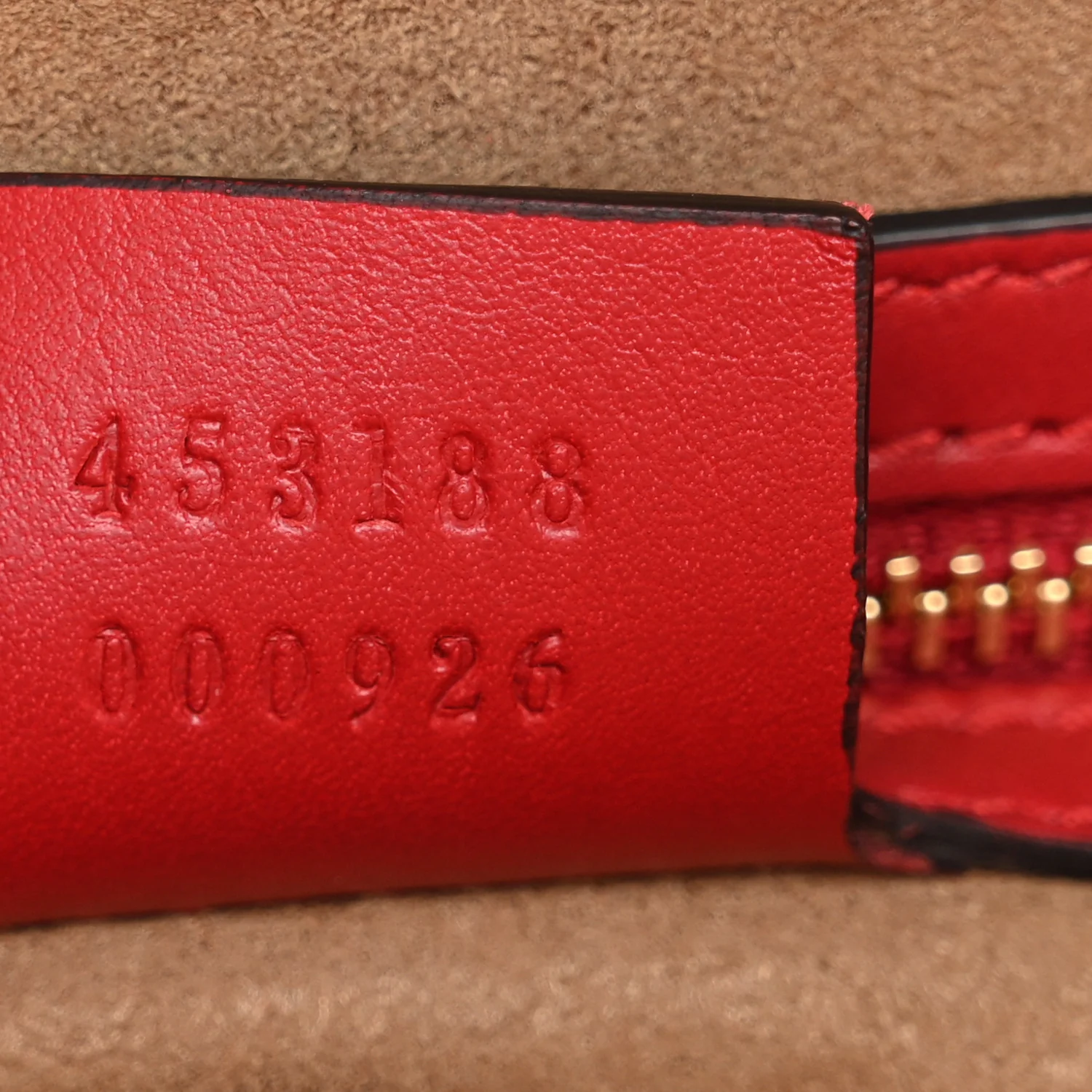 GG Supreme Monogram Calfskin Small Padlock Top Handle Bag Beige Hibiscus Red New Rosette - Image 17