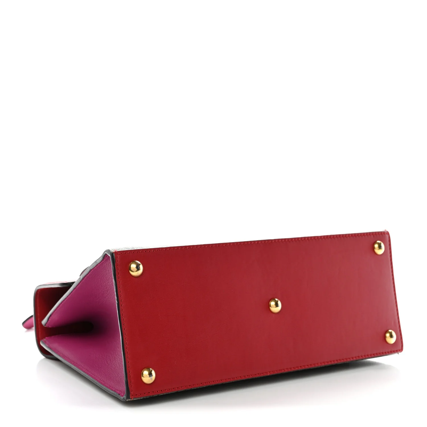 GG Supreme Monogram Calfskin Small Padlock Top Handle Bag Beige Hibiscus Red New Rosette - Image 9