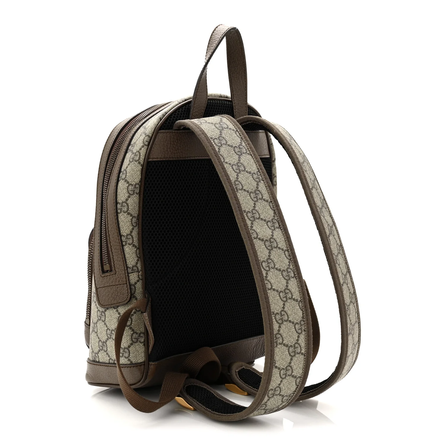 GG Supreme Monogram Calfskin Web Small Ophidia Day Backpack Beige Ebony New Acero - Image 3