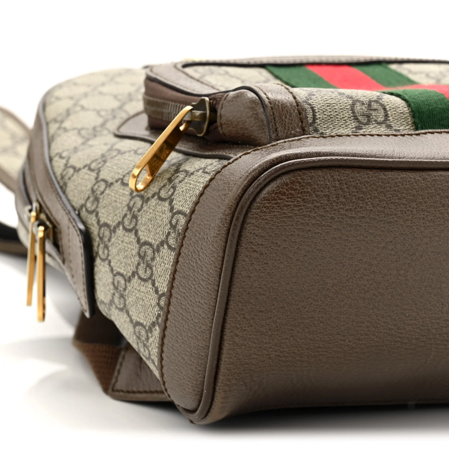 GG Supreme Monogram Calfskin Web Small Ophidia Day Backpack Beige Ebony New Acero - Image 9