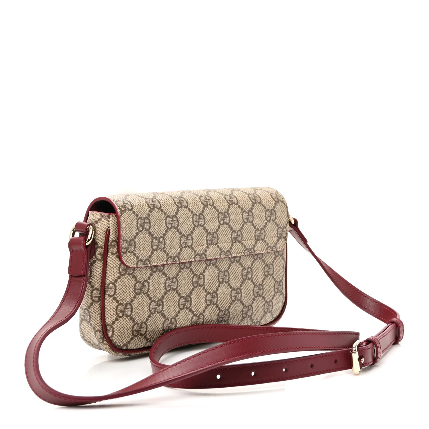 GG Supreme Monogram Cat Print Mini Shoulder Bag Beige Dark Brown - Image 3