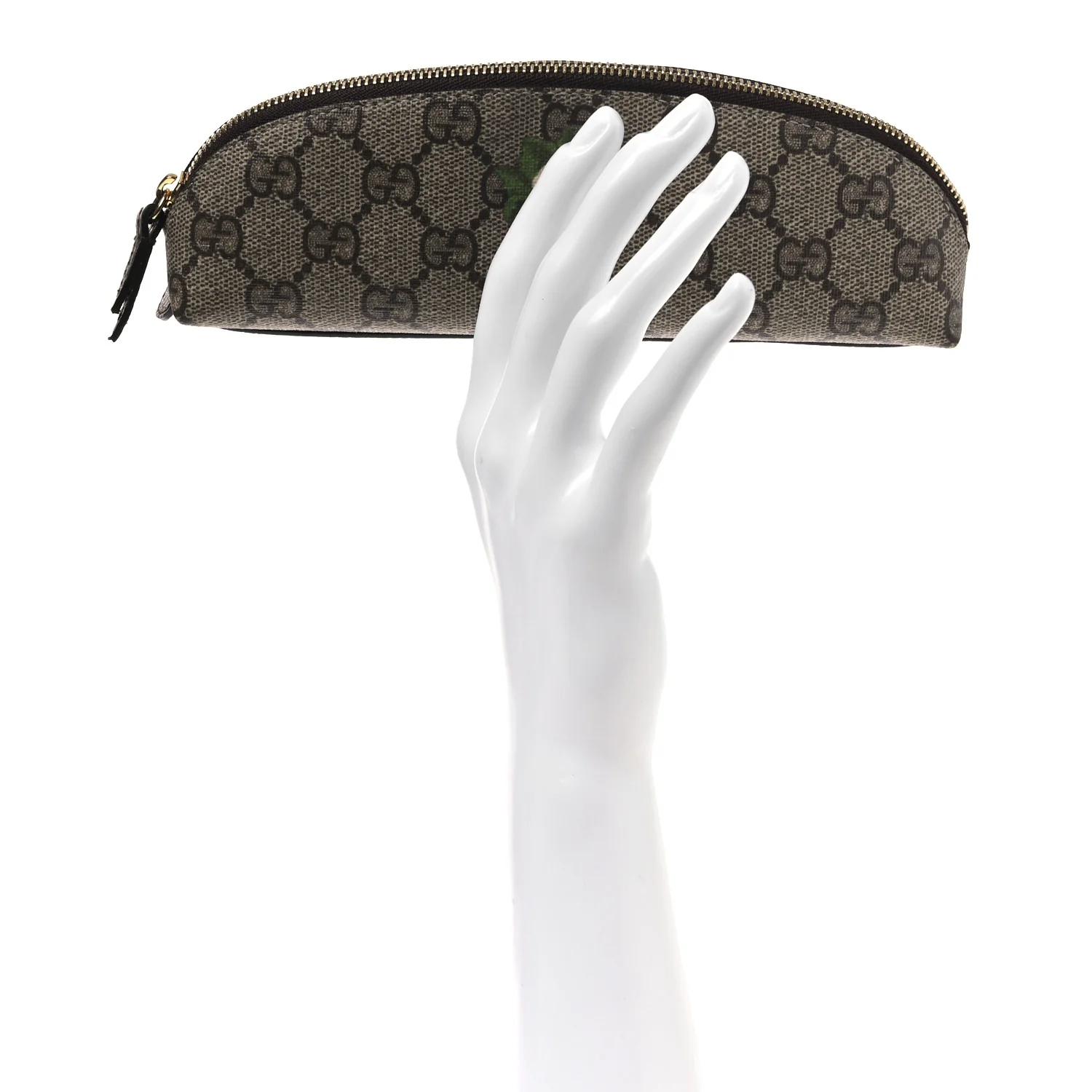 GG Supreme Monogram Cauliflower Pencil Case Beige Ebony - Image 4