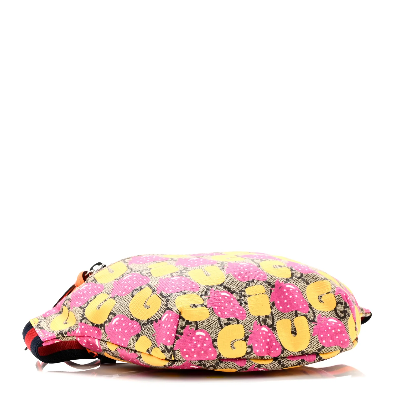 GG Supreme Monogram Childrens Strawberry Print Belt Bag Multicolor - Image 4