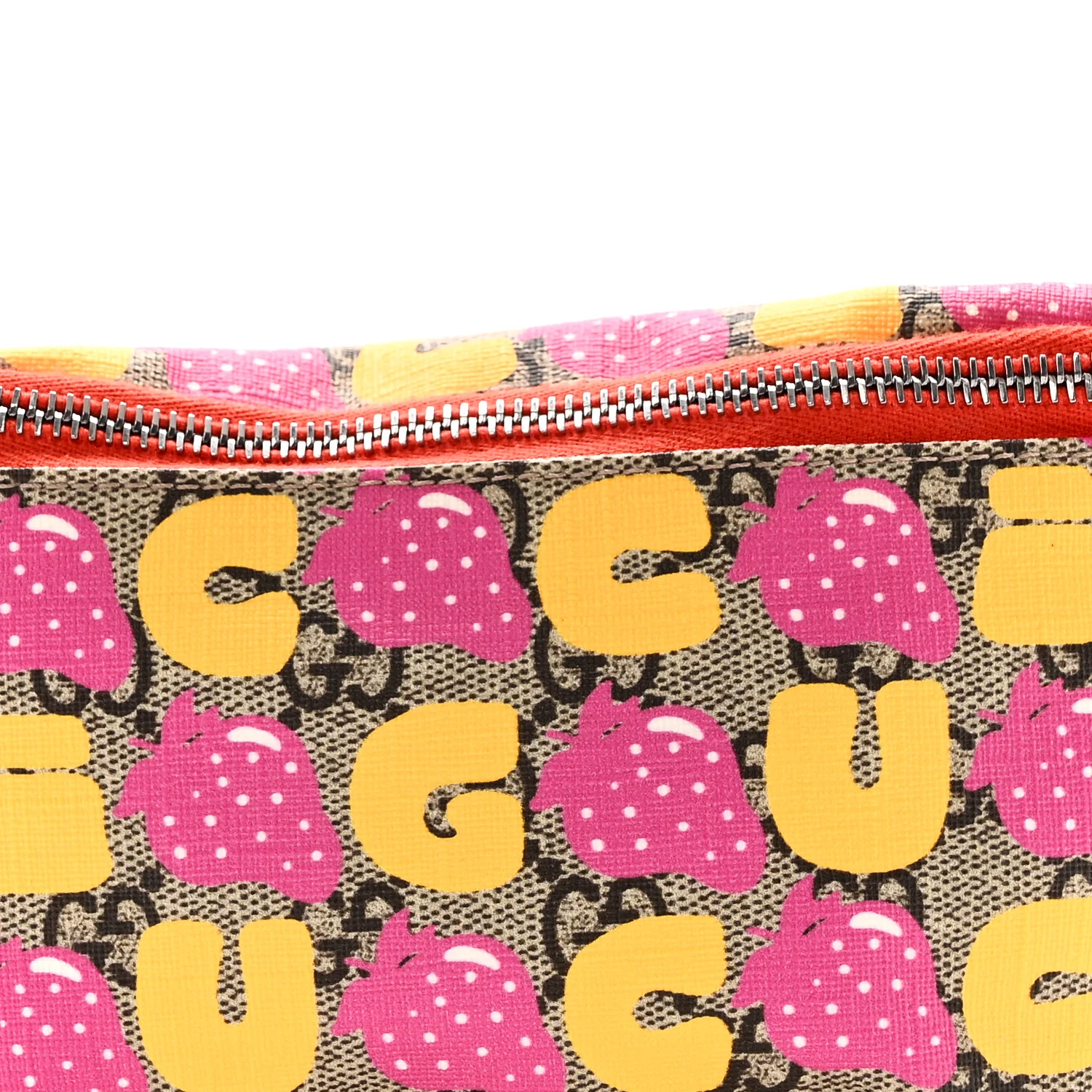 GG Supreme Monogram Childrens Strawberry Print Belt Bag Multicolor - Image 8