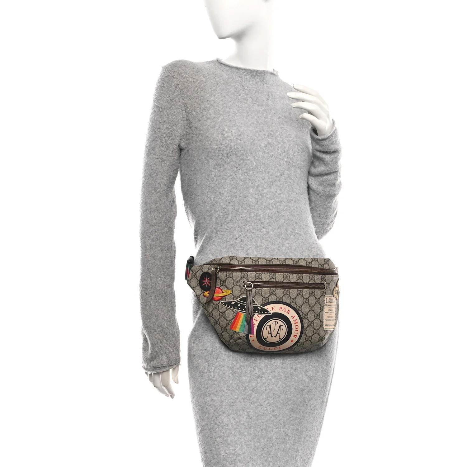 GG Supreme Monogram Courrier Belt Bag Beige New Acero - Image 2