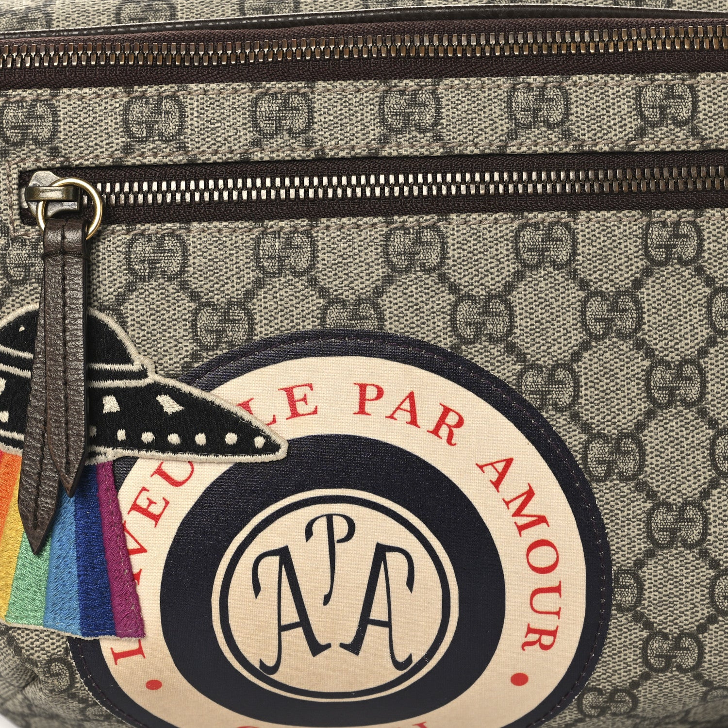 GG Supreme Monogram Courrier Belt Bag Beige New Acero - Image 8