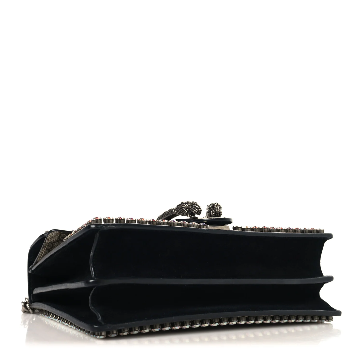 GG Supreme Monogram Crystal Small Dionysus Shoulder Bag Black - Image 4