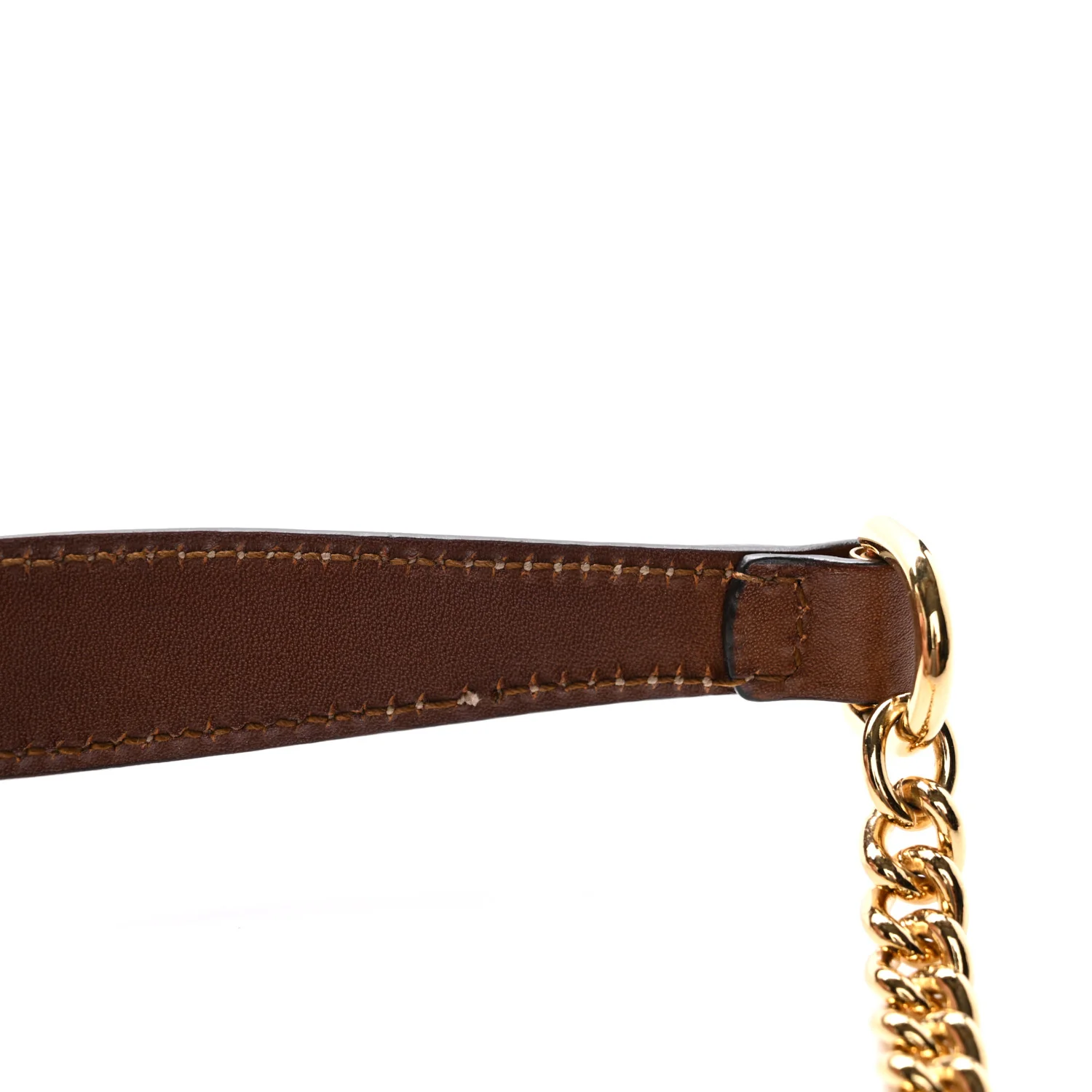 GG Supreme Monogram Cuoio Toscano Mini Chain Shoulder Bag Beige Ebony Cuir - Image 11