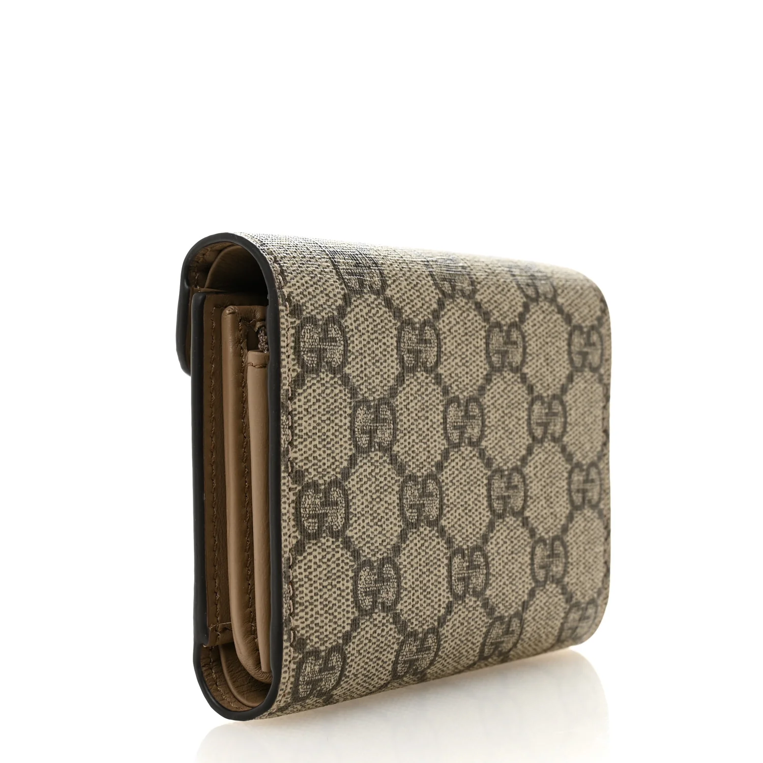 GG Supreme Monogram Dionysus Card Case Wallet Beige Taupe - Image 3