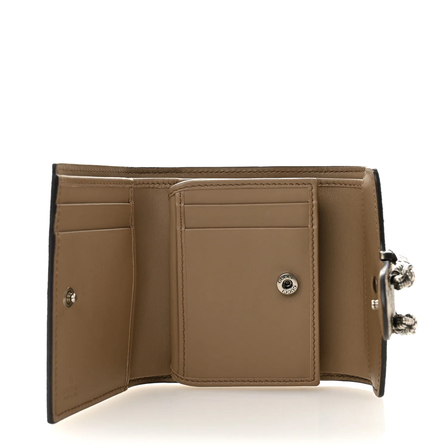 GG Supreme Monogram Dionysus Card Case Wallet Beige Taupe - Image 5
