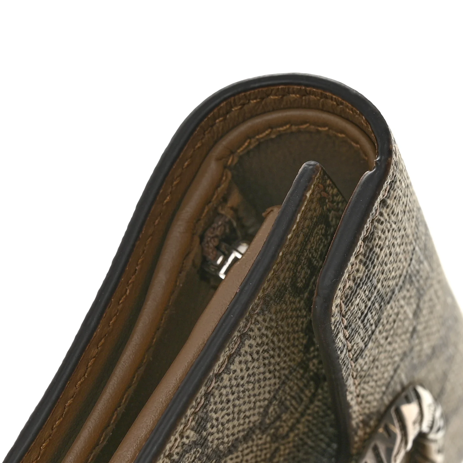 GG Supreme Monogram Dionysus Card Case Wallet Beige Taupe - Image 8