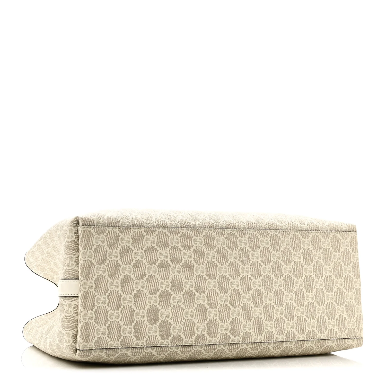GG Supreme Monogram Emblem Large Tote Bag Mystic White Oatmeal - Image 4