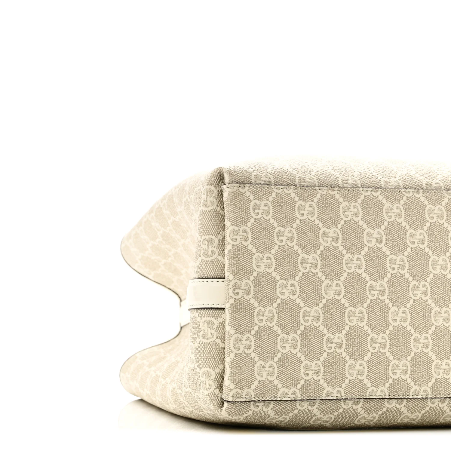 GG Supreme Monogram Emblem Large Tote Bag Mystic White Oatmeal - Image 9
