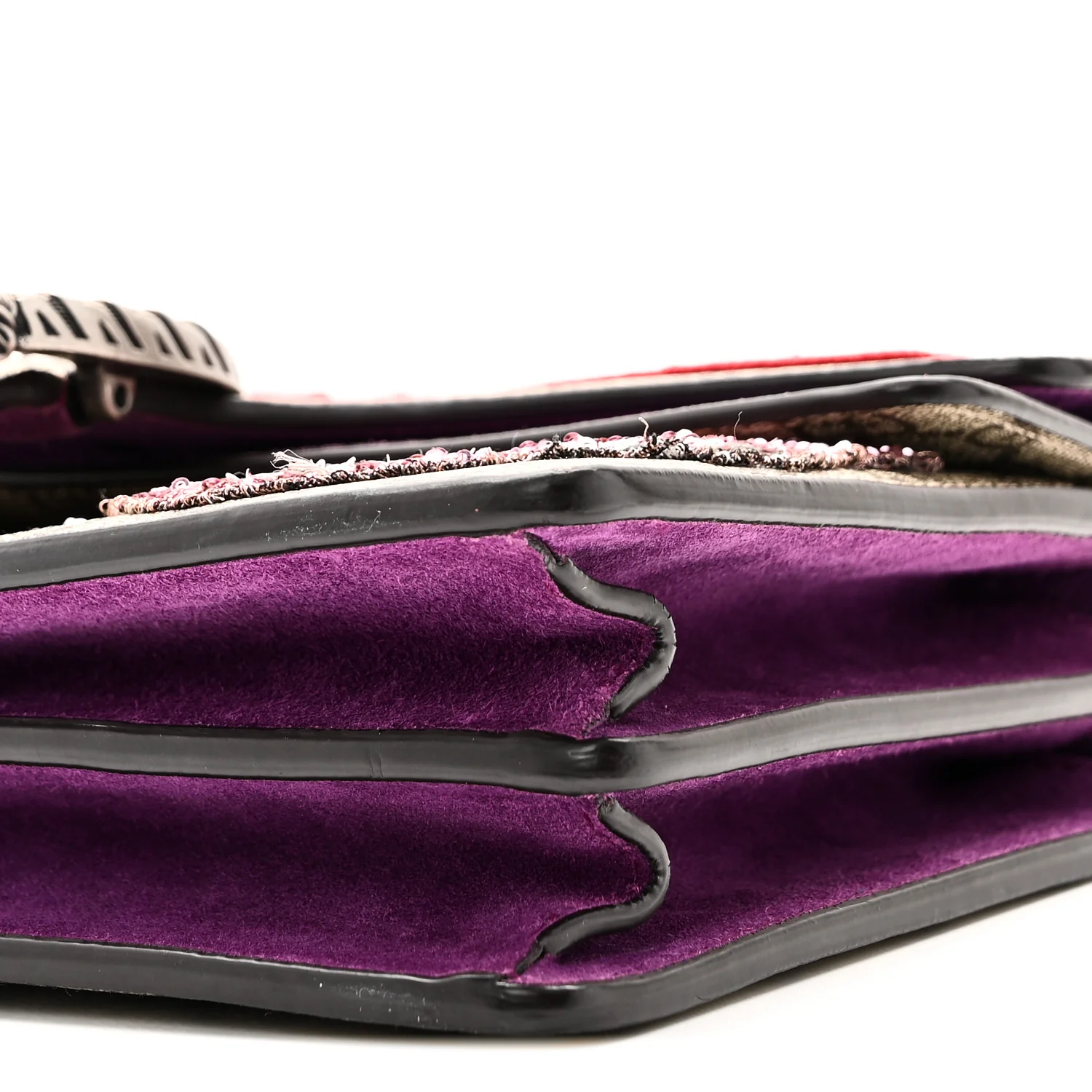 GG Supreme Monogram Embroidered Small Dionysus Shoulder Bag Purple - Image 10
