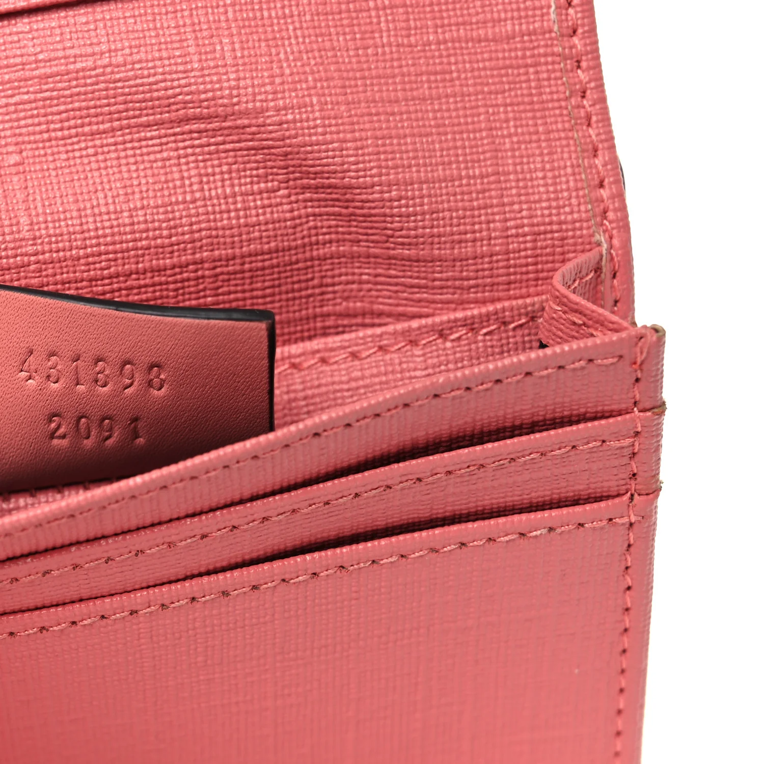 GG Supreme Monogram Face Embroidered Card Case Wallet Pink - Image 7