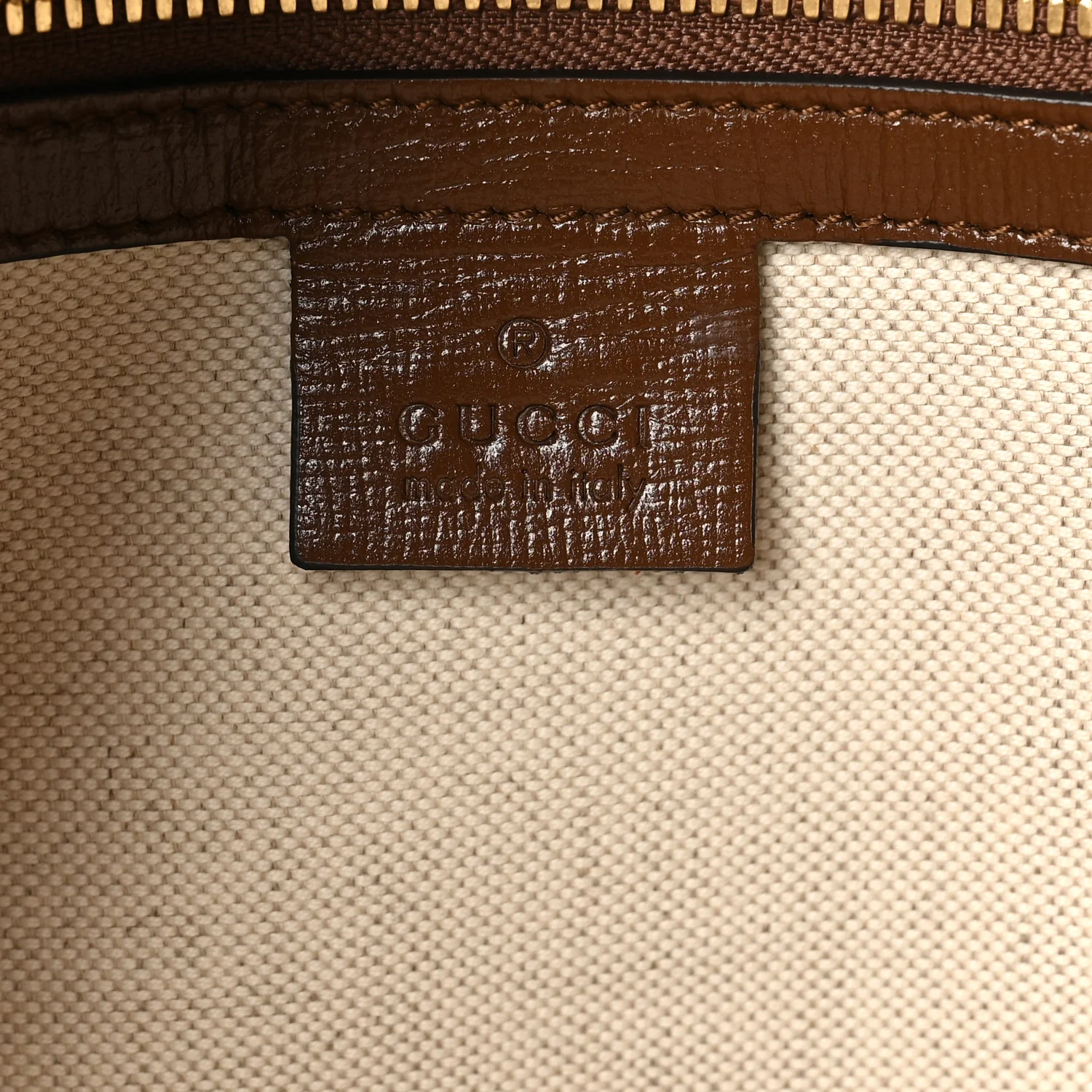 GG Supreme Monogram Fake/Not Large Retro Interlocking G Tote Bag Beige Brown Sugar - Image 6