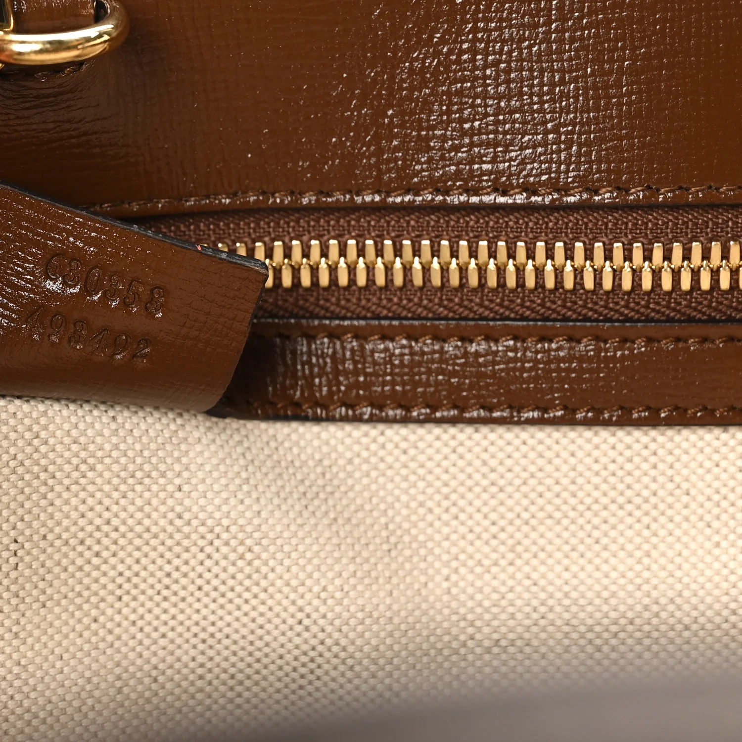 GG Supreme Monogram Fake/Not Large Retro Interlocking G Tote Bag Beige Brown Sugar - Image 7