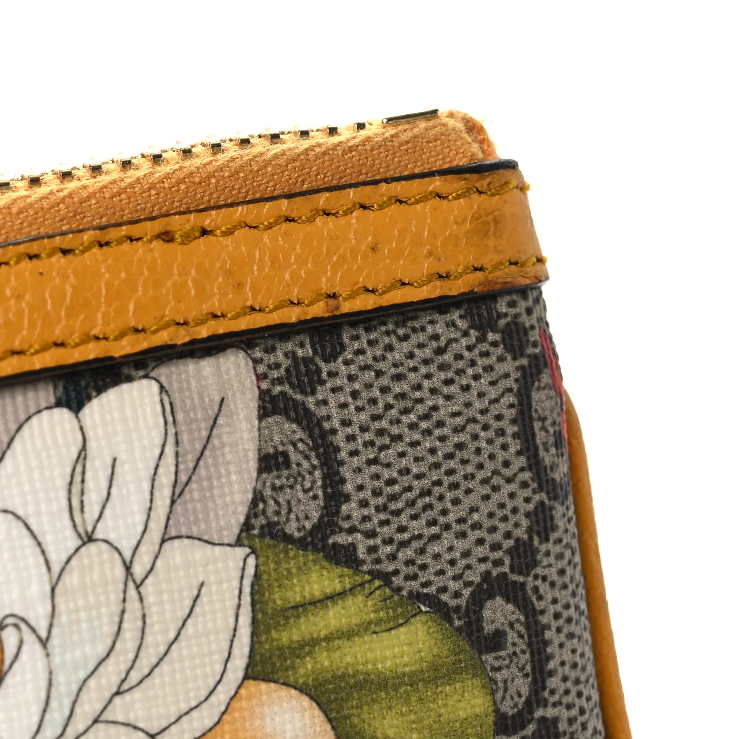 GG Supreme Monogram Flora Large Ophidia Pouch Clutch Beige Multicolor Crop - Image 12
