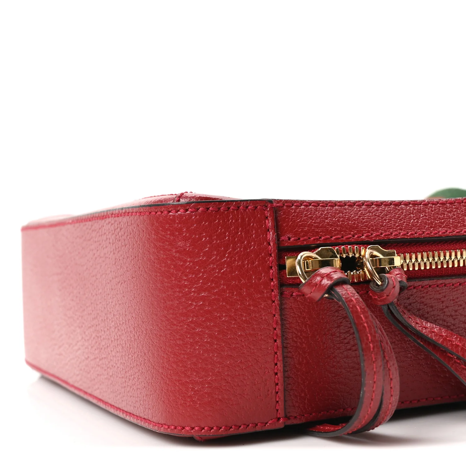 GG Supreme Monogram Flora Web Small Ophidia Top Handle Shoulder Bag Hibiscus Red - Image 10