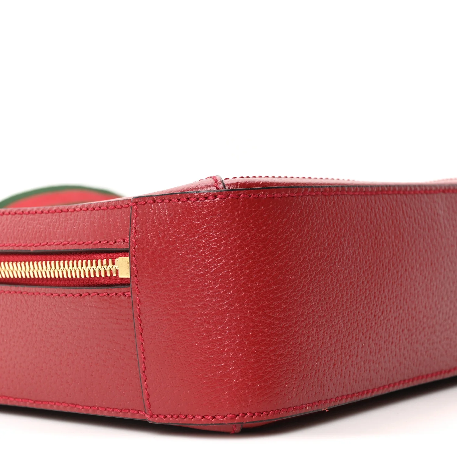 GG Supreme Monogram Flora Web Small Ophidia Top Handle Shoulder Bag Hibiscus Red - Image 9