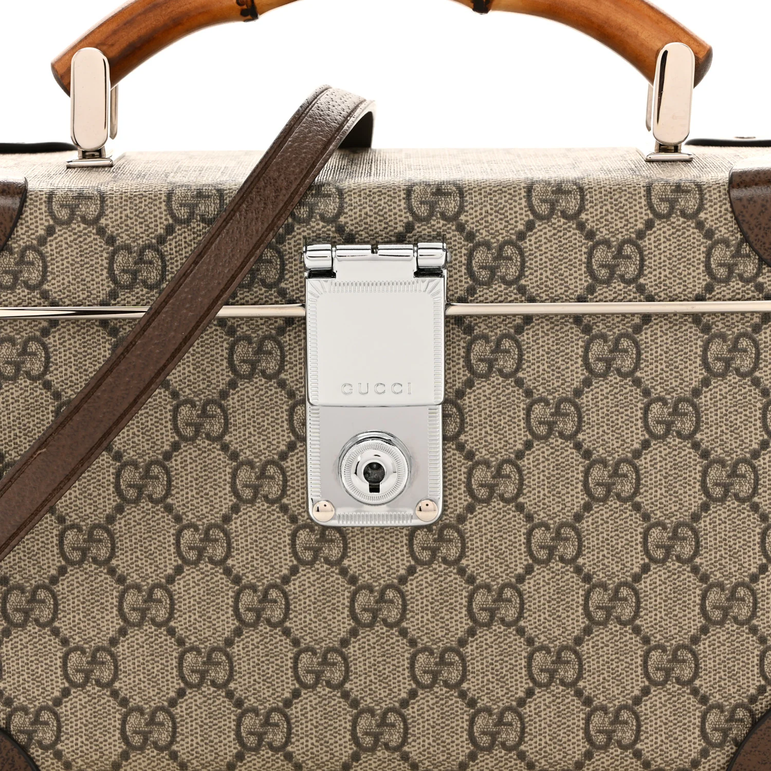 GG Supreme Monogram Globe-Trotter Beauty Case Brown - Image 8