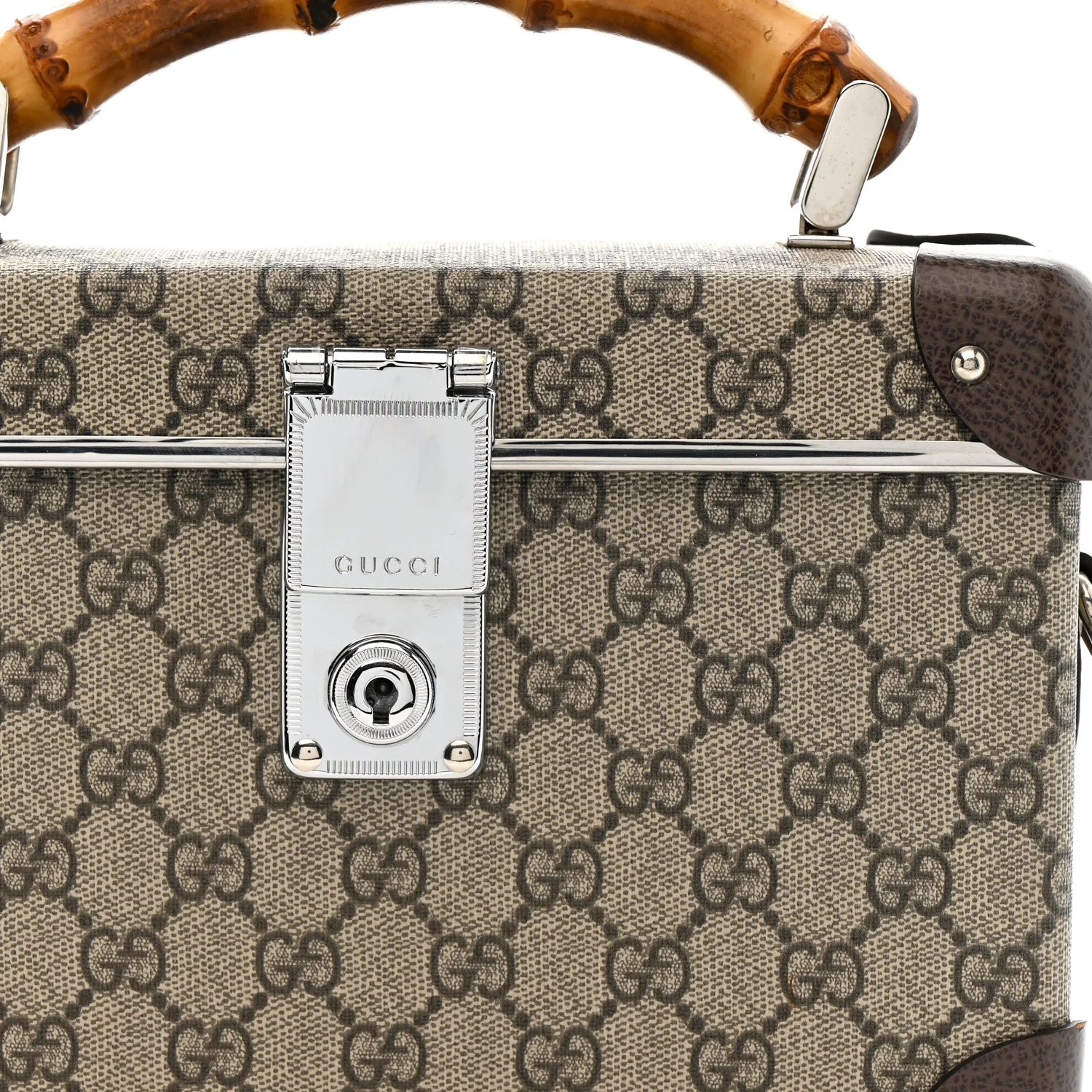 GG Supreme Monogram Globe-Trotter Beauty Case Brown - Image 8