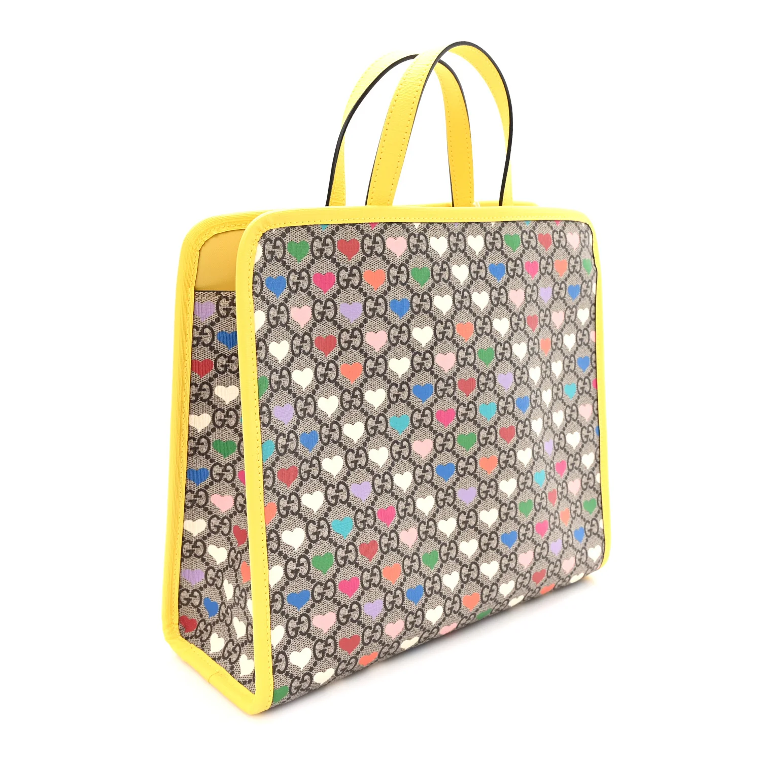 GG Supreme Monogram Hearts Childrens Tote Beige Ebony Multicolor Freesia - Image 3