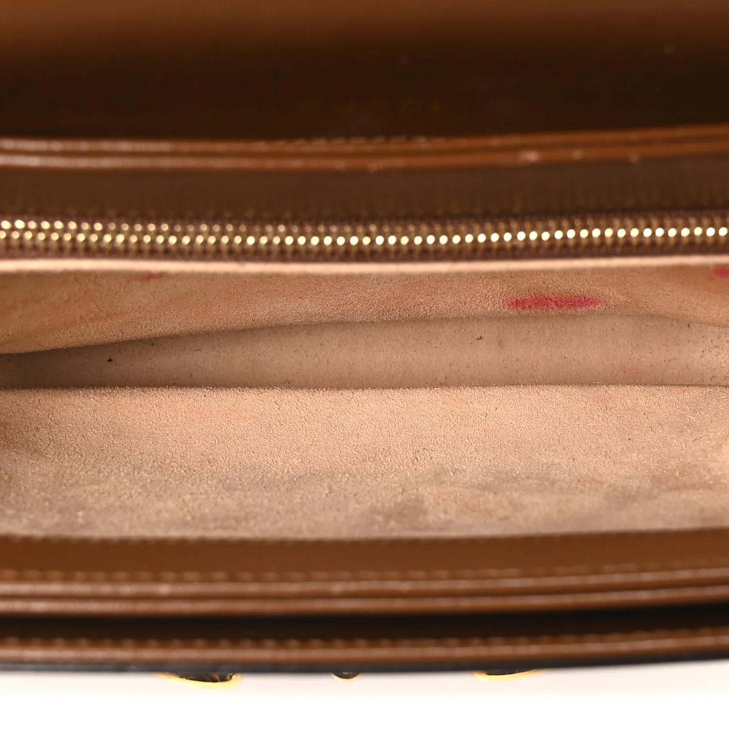 GG Supreme Monogram Horsebit 1955 Shoulder Bag Beige Brown Sugar - Image 5