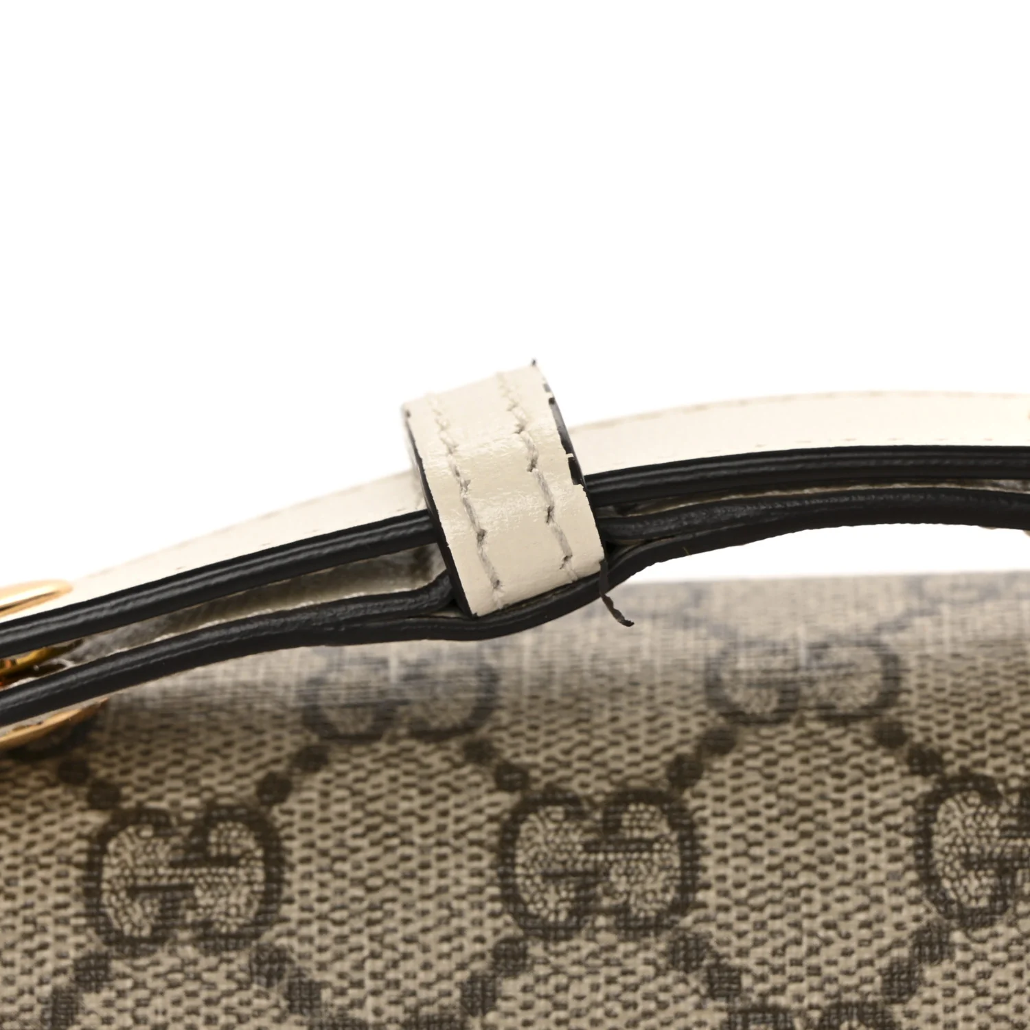 GG Supreme Monogram Horsebit 1955 Shoulder Bag Beige Mystic White - Image 11