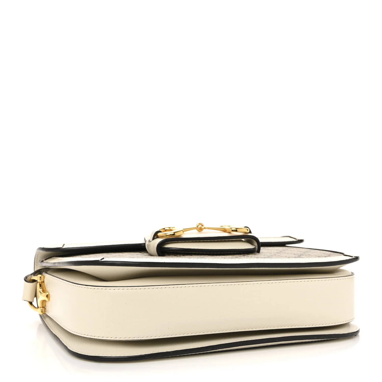 GG Supreme Monogram Horsebit 1955 Shoulder Bag Beige Mystic White - Image 4