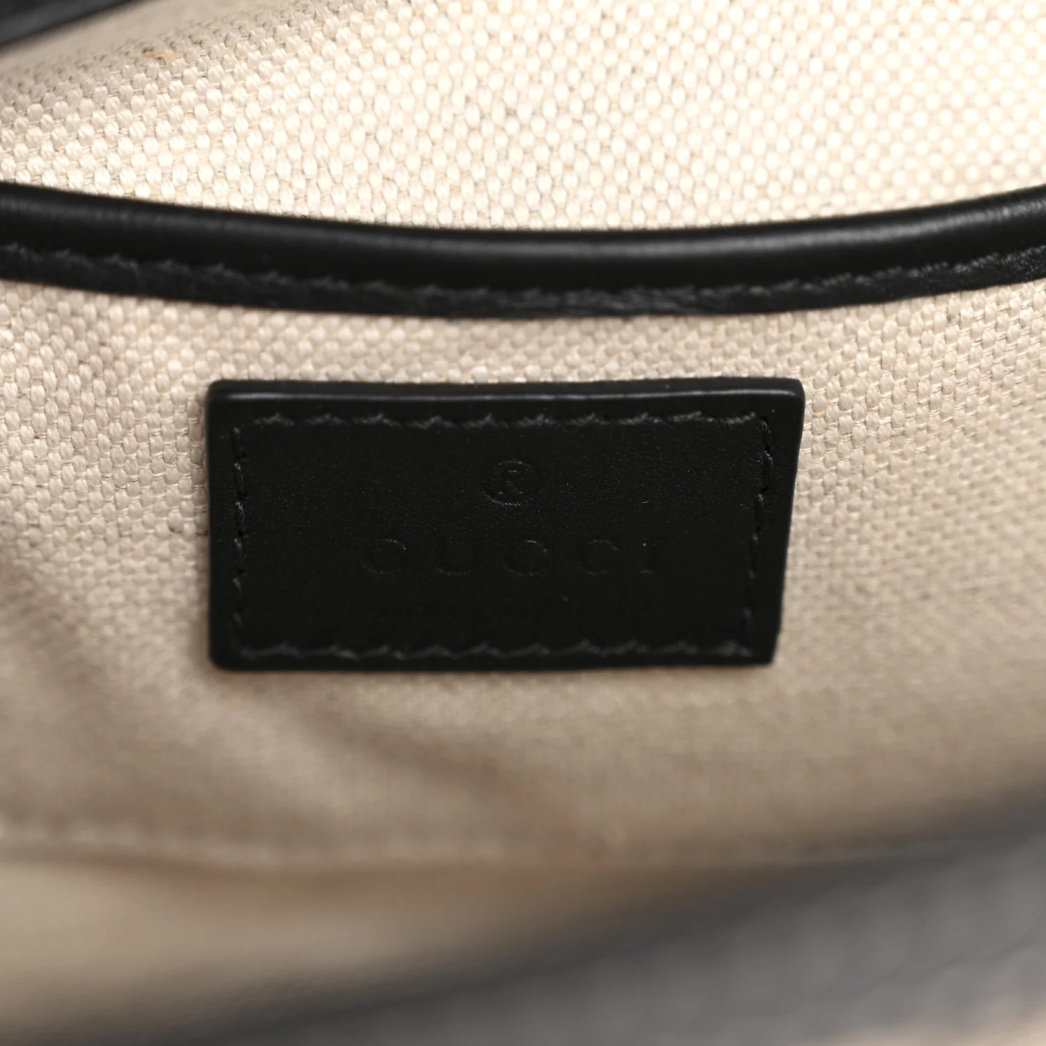 GG Supreme Monogram Horsebit 1955 Soft Small Shoulder Bag Beige Black - Image 6